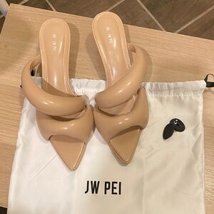 JW PEI Women's Nude Heeled Mules